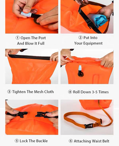 La nueva ola de triatlón 190T de nylon de pvc natación seguridad mochila bolsa seca boyas flotador inflable bolsas <span class=keywords><strong>nadar</strong></span> <span class=keywords><strong>boya</strong></span> - Product Image 4