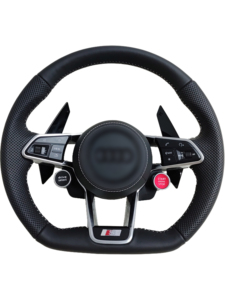 Volant sport en cuir Nappa perforé avec bouton de mode de conduite compatible <span class=keywords><strong>Audi</strong></span> A4 B9 S4 RS4 A5 S5 RS5 – Pièces de mise à niveau - Product Image 3
