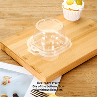 Emballage en plastique transparent pour emporter, 1/2/4/6 gobelets, qualité alimentaire, personnalisable, boîte à cupcakes pour muffins, desserts