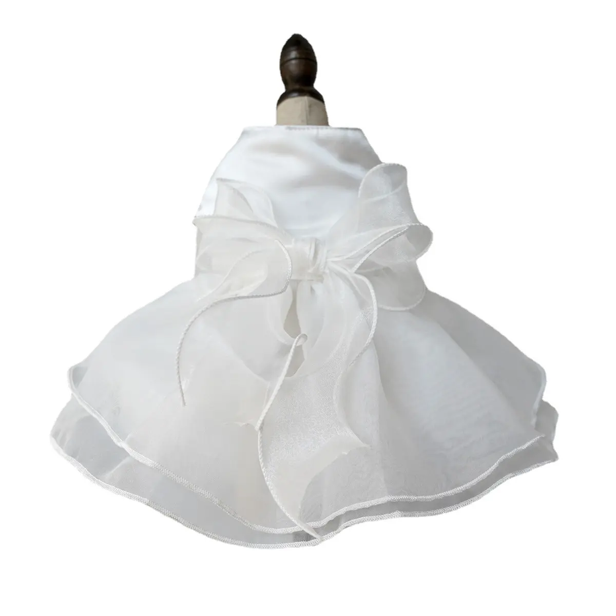 Neues nachhaltiges solides Muster Haustierrock Kleid Hund Hochzeitskleid für Frühjahr und Herbst umweltfreundliche Haustierkleidung