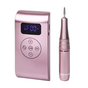 Rechargeable JF-601 Nail Drill Manicure Lamp 2 In 1 Cordless Foldable 35000 RPM Triple Colors Nail Polisher Gel Polish Dryer