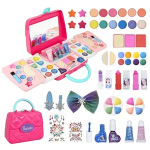 AKIA Lipstick Brush Lip Private Gloss Kit For Girls Kids Label Baby's Makeup Sets Case Bag Nail Polish Children's Cosmetics Toys