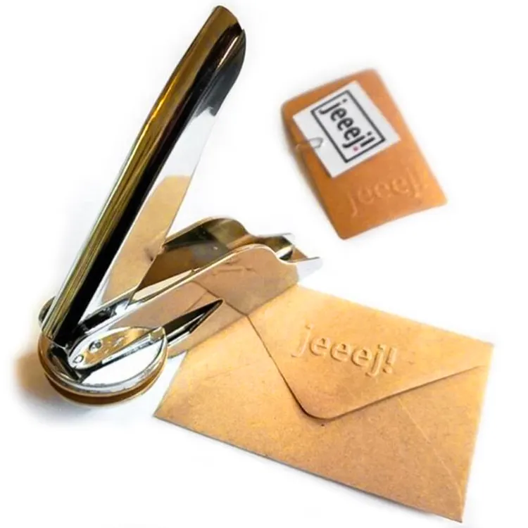 Office Use Metal Pocket Personal Embossing Stamp Seal