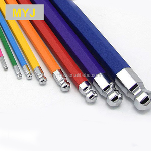 CR-V 9PCS đa chức năng xách tay Allen Hex phím cờ lê thiết lập màu mạ điện Bóng đầu lục giác ổ cắm cờ lê Bộ - Product Image 2