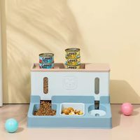 Distributeur automatique d'eau et de nourriture pour animaux de compagnie en plastique imperméable de grande capacité pour chats et chiens - Design élégant et portable