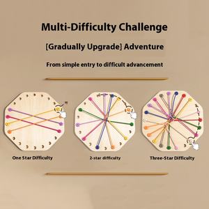 Jeu de société en bois pensée <span class=keywords><strong>logique</strong></span> Concentration exercice délier corde grande bataille défi interactif parent-enfant pour unisexe - Product Image 3