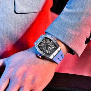 Montres à quartz pour homme PAGANI DESIGN PD-1738, mouvement VH65, cadran squelette, étanche 100 m, montre sport rectangulaire en verre saphir pour homme - Product Image 4