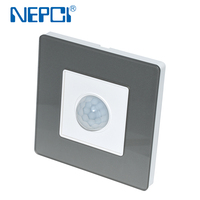 Interruptor de Pared con Sensor de Movimiento por Radar de Microondas Inteligente NEPCI XJY-QB-100-55, Distancia de Detección de 6-8M, Interruptor de Retardo de Luz