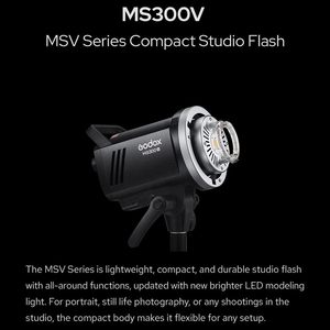 Godox MS300V MS300-V 300W 2.4G Ingebouwde draadloze ontvanger Lichtgewicht Compact Duurzaam Bowens Mount flitser voor fotografische studio - Product Image 5