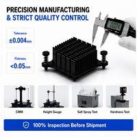 Disipador de calor de aluminio personalizado estampado CNC mecanizado dentado LED 40mm disipador de calor de radiador de aluminio para PC electrónica