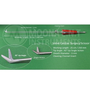 Tijeras de Cirugía Cardíaca con Puntas Anguladas a 45 Grados, de Acero Inoxidable Reutilizables, para Manipulación de Tejidos Finos - Product Image 2