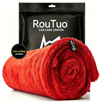 Serviette de séchage pour voiture en microfibre ultra-absorbante, séchage rapide, sans rayures, sans peluches, lavable, réutilisable, sans ourlet, pour le detailing