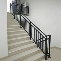 Rampe d'escalier en aluminium DIY réglable, résistante à la rouille, design rustique, garde-corps personnalisé pour escalier de villa extérieur/intérieur, OEM ODM