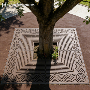 Fabricant OEM de couvercles de fossés d'arbres en acier résistant aux intempéries pour l'aménagement paysager - Product Image 3