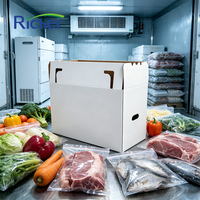 Boîte en carton ondulé enduit de cire pour expédition en chaîne du froid, boîte en carton enduit imperméable pour l'exportation d'aliments surgelés, empilable et robuste