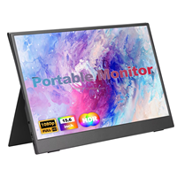 Monitor Portabel Layar Sentuh IPS 15,6 Inci 60Hz 144Hz Murah Grosir Pabrik 2027, Ekstensi Layar PC LCD Gaming untuk Laptop PC