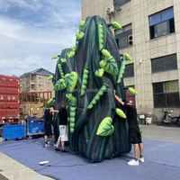 Arbre gonflable personnalisé en forme de tige de haricot ou de liane pour festival de musique, jungle, carnaval, scène d'événement sur le thème de la forêt ou décoration de parc