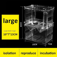 USMILEPET Boîte d'élevage pour aquarium, bassin d'isolation pour alevins, pour Guppy et Betta, en acrylique transparent, suspendu, avec oxygénation, pour reproduction et écloserie
