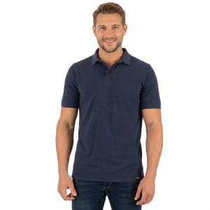 Polo formel pour homme grande taille 100 % personnalisé, séchage rapide, manches courtes, tissu jersey avec motif géométrique brodé et logo de la marque - Product Image 1