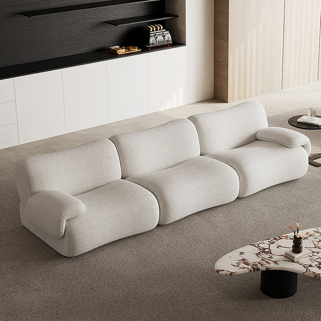 Modern Compressed Sofa Modular Cloud Couch, All-Foam Frameless Combination Seating for Living Room Furniture OEM Factory