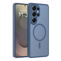 Coque de téléphone magnétique transparente mate en TPU et PC avec protection intégrale de l'objectif de l'appareil photo, robuste, pour Samsung S26 Ultra