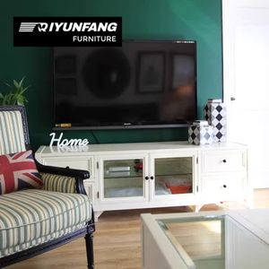 Meuble <span class=keywords><strong>TV</strong></span> de luxe en noyer de style rétro américain, en bois massif, avec rangement mural pour salon, mobilier de maison - Product Image 5