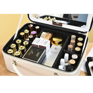 Estuche de cosmética profesional LED, estuche portátil con espejo para maquillaje de estudio - Product Image 3
