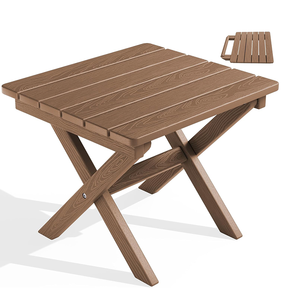 HDPE de alta calidad, personalizado, duradero, resistente a la intemperie, a prueba de viento, fácil de instalar, patio, mesa de comedor al aire libre, plegable - Product Image 1