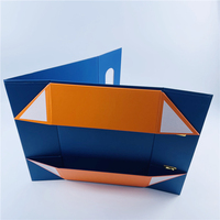 UV Spot Printing Embossing Texture Paper Magnetic Folding Cardboard Box with Handle Custom Size and Shape for Socks and Candles