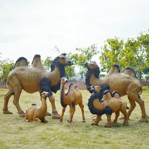Simulated camel decoration outdoor resin animal sculpture park desert decoration beauty