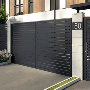 <span class=keywords><strong>Portail</strong></span> <span class=keywords><strong>battant</strong></span> électrique de luxe en aluminium à double ouverture pour entrée de villa/jardin, avec caractéristiques écologiques et résistantes aux intempéries - Product Image 4