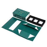 Boîte-cadeau pliable de luxe personnalisée avec fenêtre en PVC avec insertion d'éponge boîtes d'emballage à fermeture magnétique