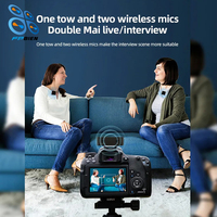 K63 Microphone Lavalier SLR sans fil Mini caméra Enregistrement Vlog en direct Interview Podcast Mini Microphone