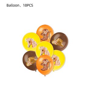 Ensemble de vaisselle et de serviettes à thème cheval DAMAI, 4 couleurs, imprimé offset, vaisselle en papier, fournitures pour célébrations d'anniversaire - Product Image 4