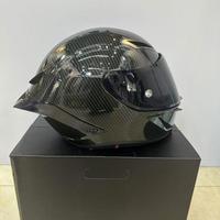 Nouveau casque intégral de moto noir brillant avec grande aile arrière - Coque de sécurité pour homme/femme - Visière anti-buée - Résistant aux chocs - Tout usage