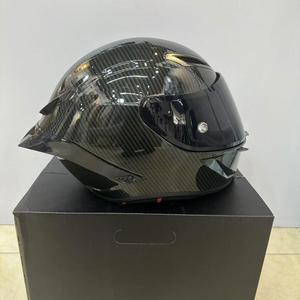 Nouveau casque intégral de moto noir brillant avec grande aile arrière - Coque de sécurité pour homme/<span class=keywords><strong>femme</strong></span> - Visière anti-buée - Résistant aux chocs - Tout usage - Product Image 2