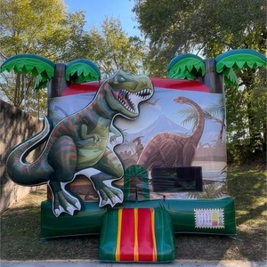 RY Comercial Castillo Hinchable Combinado de Dinosaurios para Niños y Adultos, Pequeño, con Zona de Salto y Tobogán - Product Image 1
