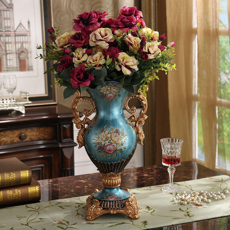vase+ 4 pieces flowers