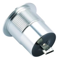 Conector Micro USB 2.0 Hembra a Macho de Metal para Montaje en Panel, Toma USB