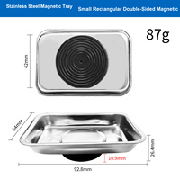 Plateau magnétique double face en acier inoxydable poli miroir, rond/rectangulaire, 3-4-6 pouces, pour pièces mécaniques, OEM/ODM pour garage