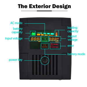 Onduleur de protection de tension 3 kVA 1,8 kW de qualité industrielle, panneau d'état numérique, boîtier en fer, <span class=keywords><strong>réserve</strong></span> d'énergie 24 V - Product Image 4