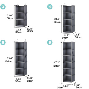 Cross-border <b>storage</b> hanging bags for wardrobes, dormitories, and bedrooms; multi-layer <b>storage</b> bags for <b>clothes</b>. - Product Image 3