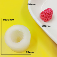 Moule en silicone pour chocolat aux fruits miniatures, fraise, litchi, ananas, citron, melon, fabrication artisanale de bougies, moule à presser