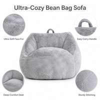 Fauteuil Poire Moderne Personnalisé en Tissu Doux et Moelleux avec Poignée Portable, Grand Fauteuil Confortable pour Adultes et Enfants – Vente en Gros