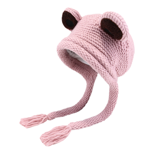 Chapeaux de <span class=keywords><strong>grenouille</strong></span> pour adultes <span class=keywords><strong>Bonnet</strong></span> mignon <span class=keywords><strong>Crochet</strong></span> <span class=keywords><strong>Bonnet</strong></span> tricoté Big Eye Frog Winter Ear Warmer Protective Beanie Hats With Fleece Lined - Product Image 4