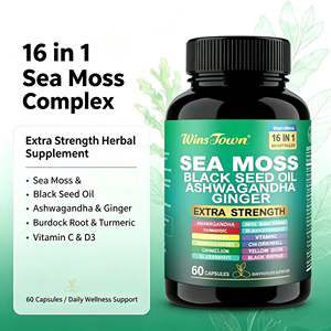 WinsTown 16 en 1 Capsules de Mousse de Mer Extra Forte avec Huile de Nigelle, Complexe de Gingembre et Capsules de Racine de Bardane - Product Image 5