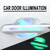 Autocollants universels lumineux pour poignées de portières de voiture, protection imperméable anti-rayures pour les bords des portières, décorations auto