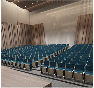 École moderne <span class=keywords><strong>Cinéma</strong></span> Théâtre Hauteur réglable Échelle Rangée Salle de classe Auditorium Chaise Cadre en fer Siège de théâtre en éponge haute densité - Product Image 6