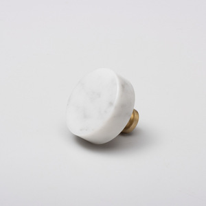 Small Drawer Knobs Nordic Simple <b>Single</b> Hole Round Hexagonal Marble Brass Handle Cabinet <b>Wardrobe</b> Drawer Door Handle - Product Image 4