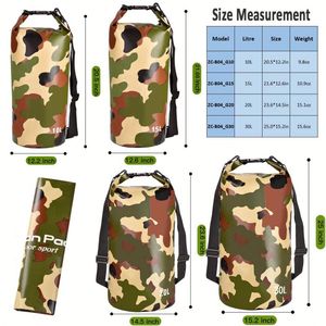 กระเป๋าแห้งกันน้ำพิมพ์โลโก้ตามสั่ง Rts <span class=keywords><strong>Drybag</strong></span> ขนาด 2 ลิตร 5 ลิตร 10 ลิตร 15 ลิตร 20 ลิตร 30 ลิตร สำหรับเดินป่า ว่ายน้ำ ทำจากผ้า PVC 500d  กระเป๋า Ocean Pack กันน้ำ - Product Image 5